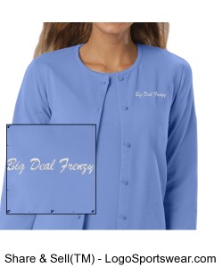 Ladies Long Sleeve Button Front Cardigan Design Zoom
